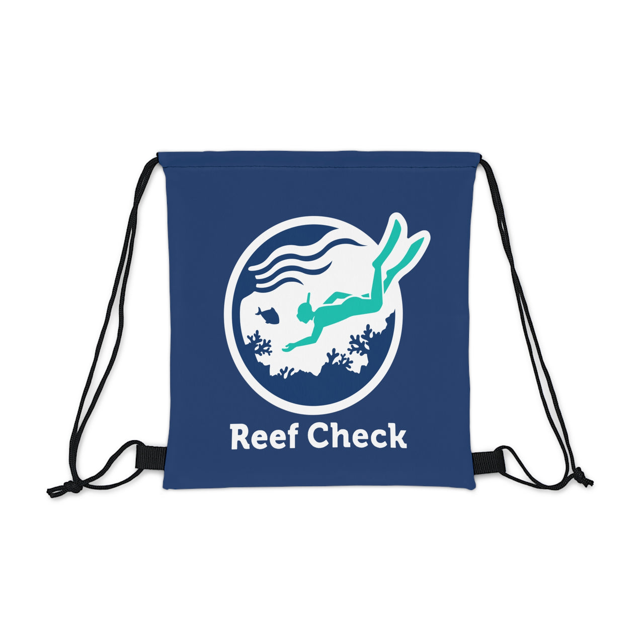 Reef Check- Outdoor Drawstring Bag- Blue