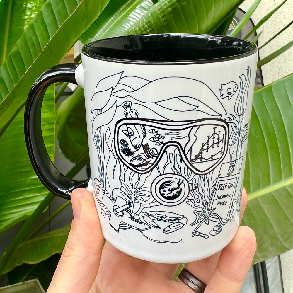 Reef Check- Scientific Diving- Mug with Black Inside