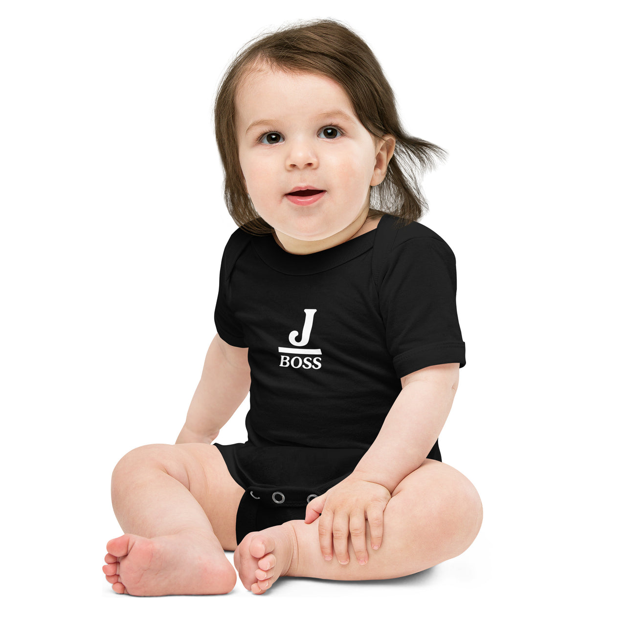 JBoss- Baby short sleeve one piece- Black