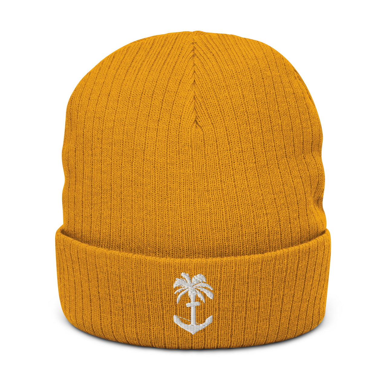 Crewtopia- Simple logo- Embroidered Ribbed knit beanie
