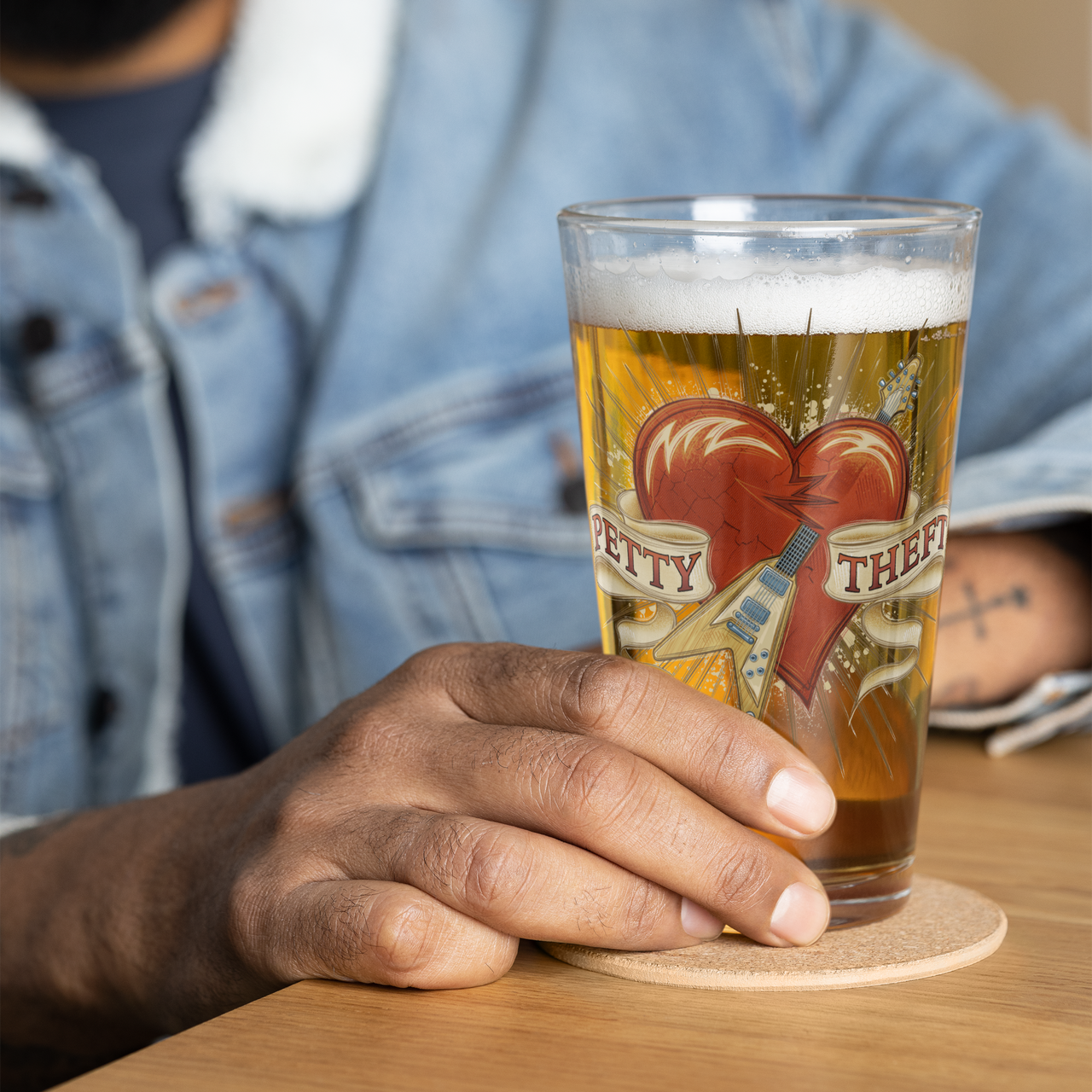 Petty Theft- Shaker pint glass