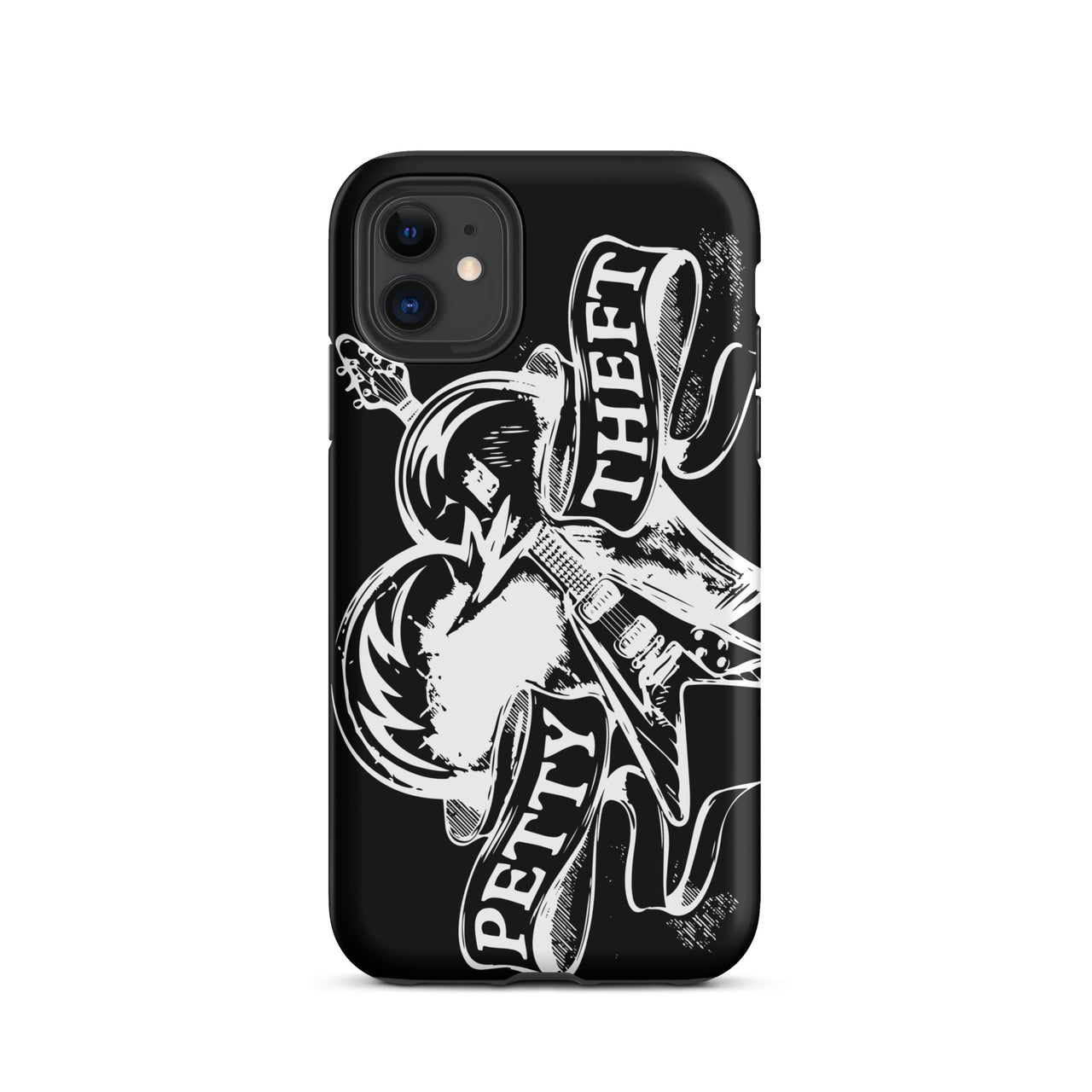 Petty Theft- Tough Case for iPhone® Black/White Logo
