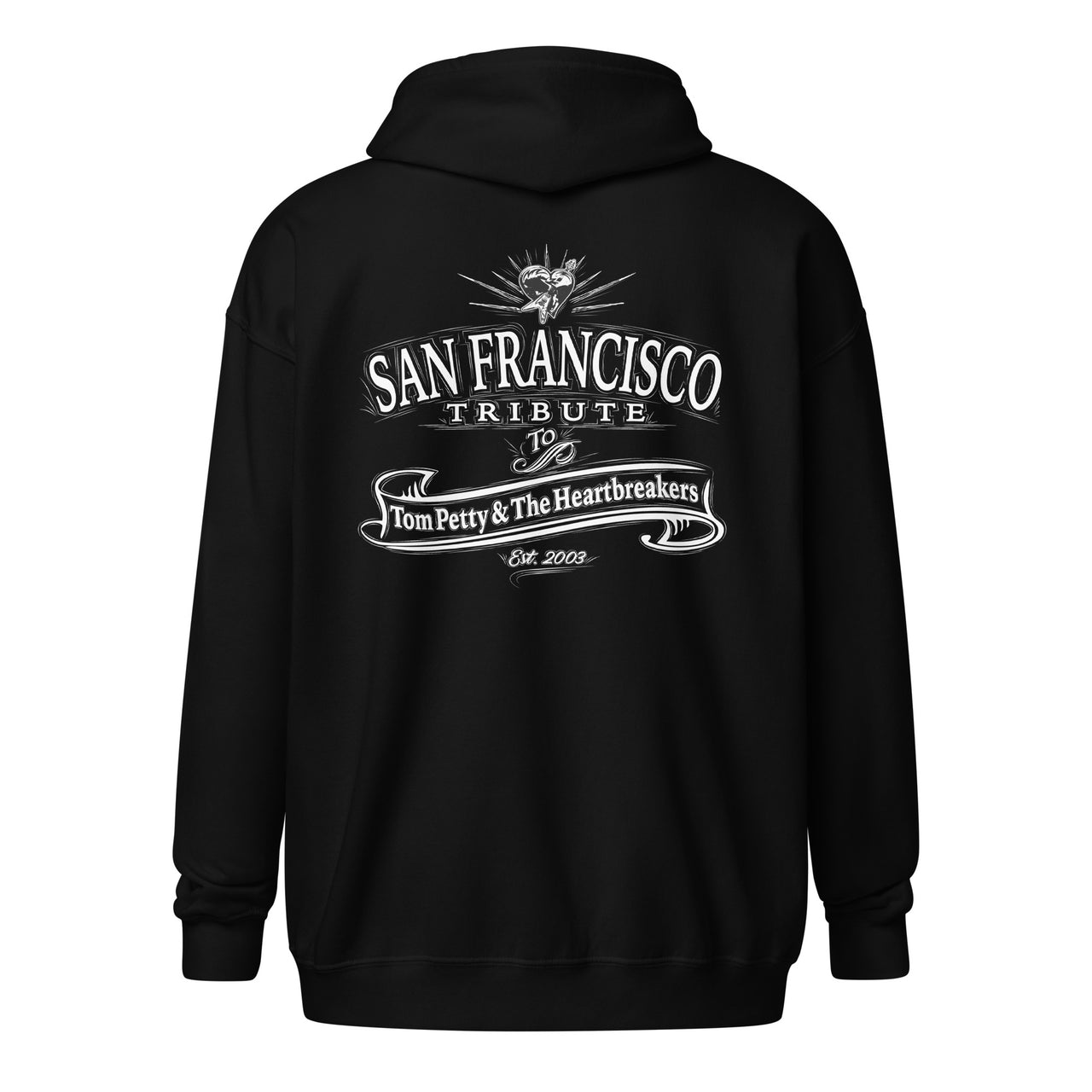 Petty Theft- White on Black- Unisex heavy blend zip hoodie