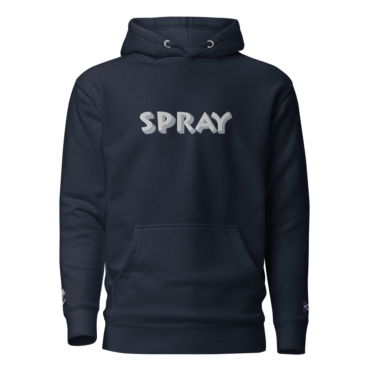 SPRAY- Premium Embroidered Unisex Hoodie- Navy Blue
