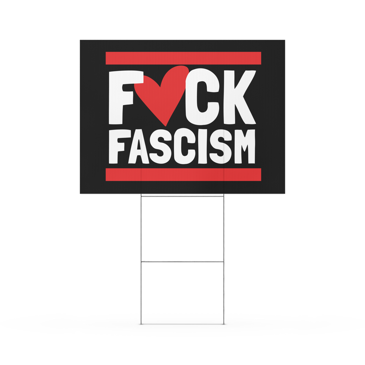 FCK Fascism- Heart- Yard sign (Censored)