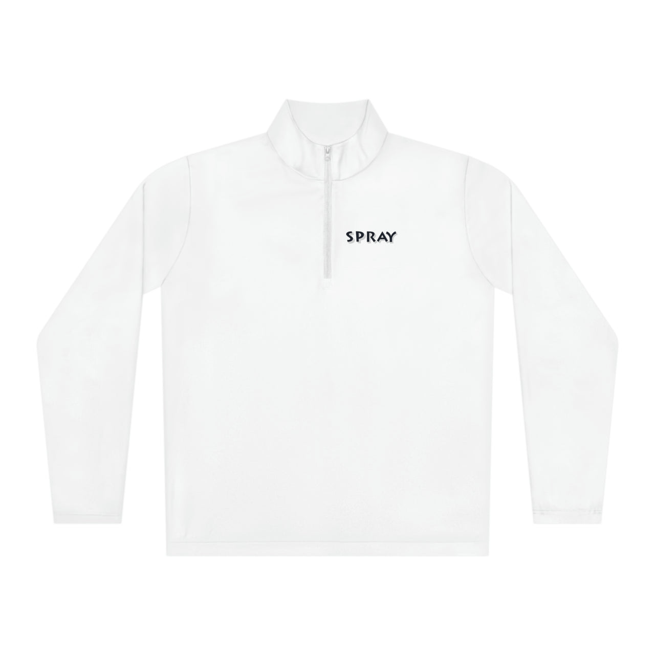 SPRAY- Unisex Quarter-Zip Pullover (White & Navy)